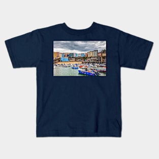 Tenby Harbour And Town Houses Kids T-Shirt